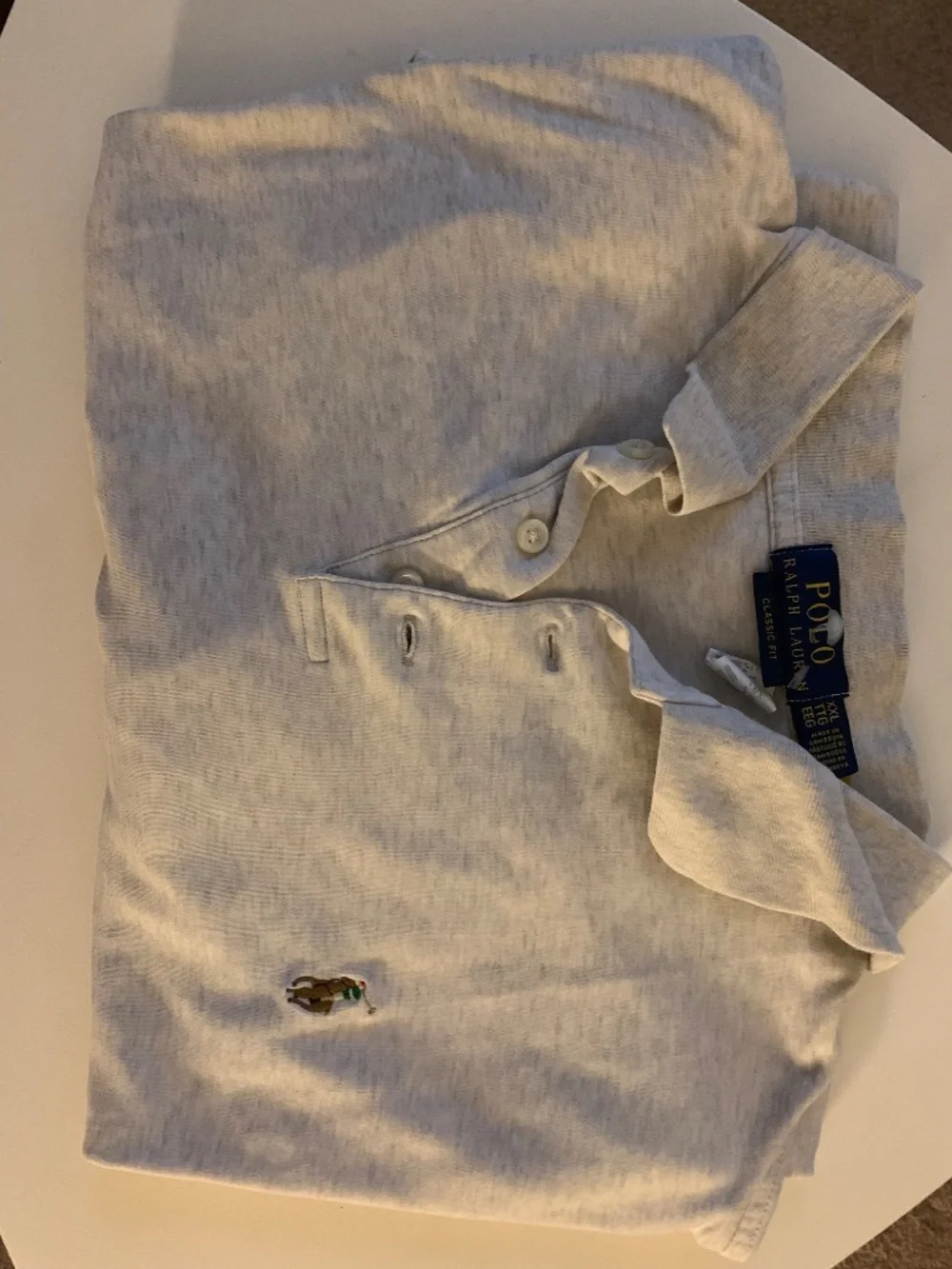Polo Ralph Lauren Classic Fit XXL Heather Oatmeal Gray Cotton Polo NWOT
